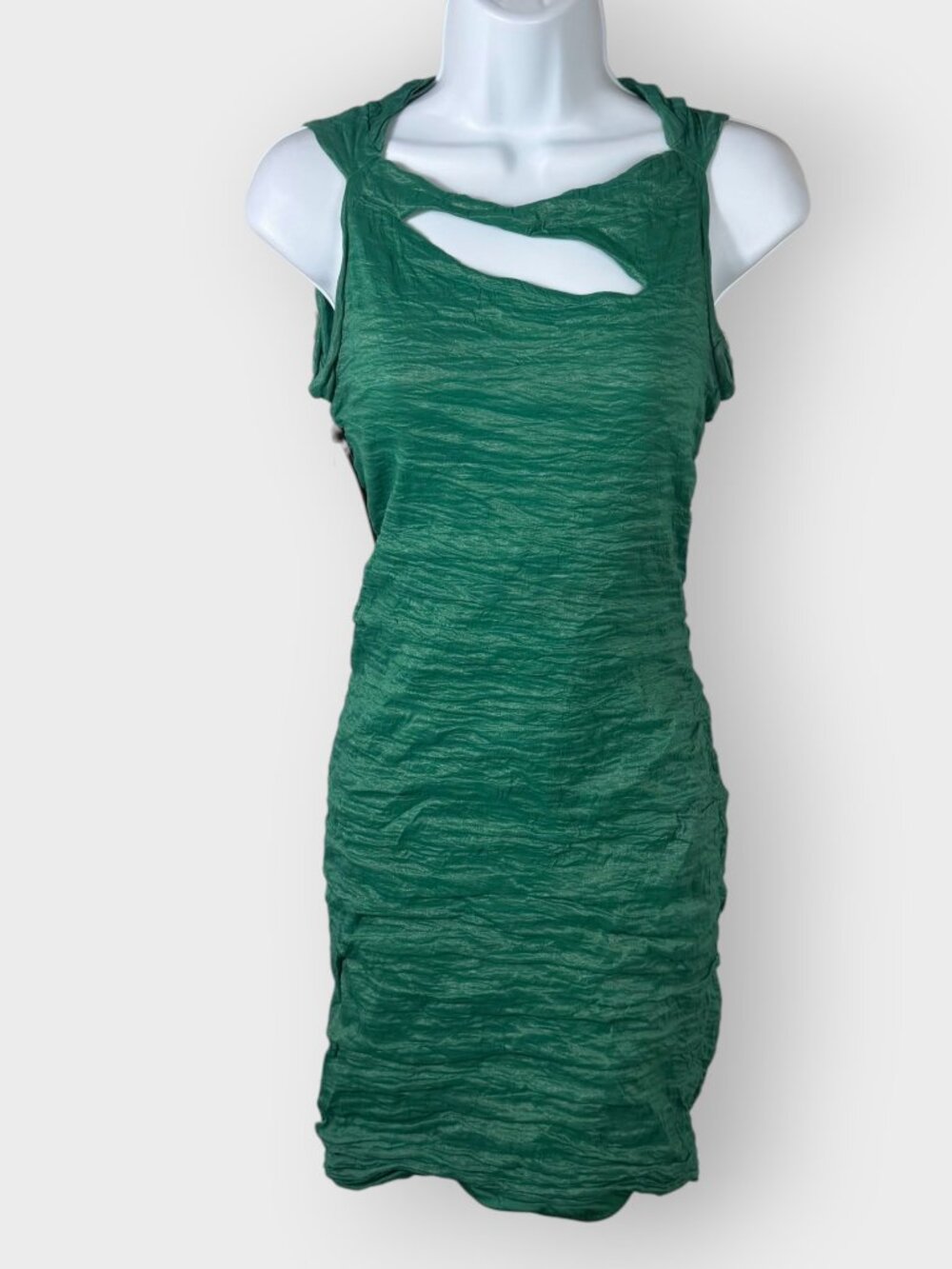 Yigal Azrouel NY Bodycon Dress | 4 | Green | Holiday Party Festive Architectural